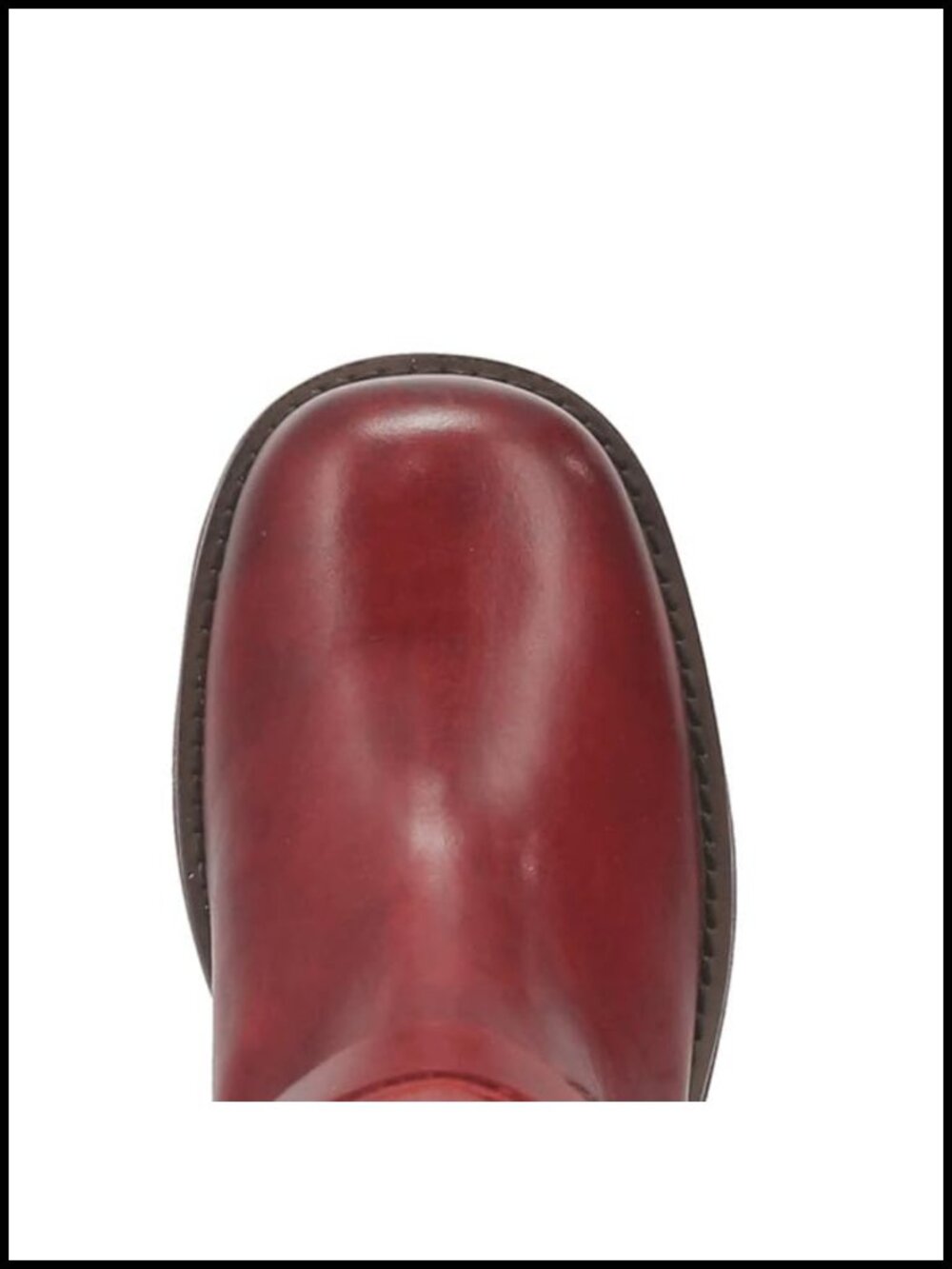 Mid Calf Western Riding Boots Vegan Leather Square Toe Chunky Heel - Picture 5 of 5